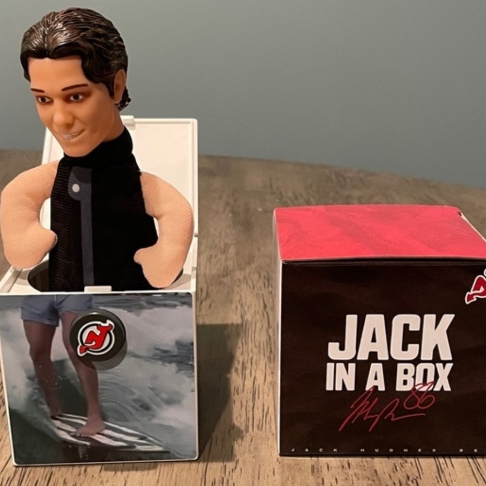 NWT Unopened (Read Desc)Jack Hughes #86 NJ Devils Jack in a Box Collectible Item